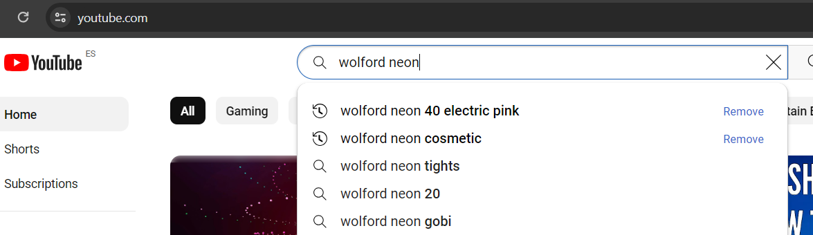 Youtube search result for Wolford Neon 40
